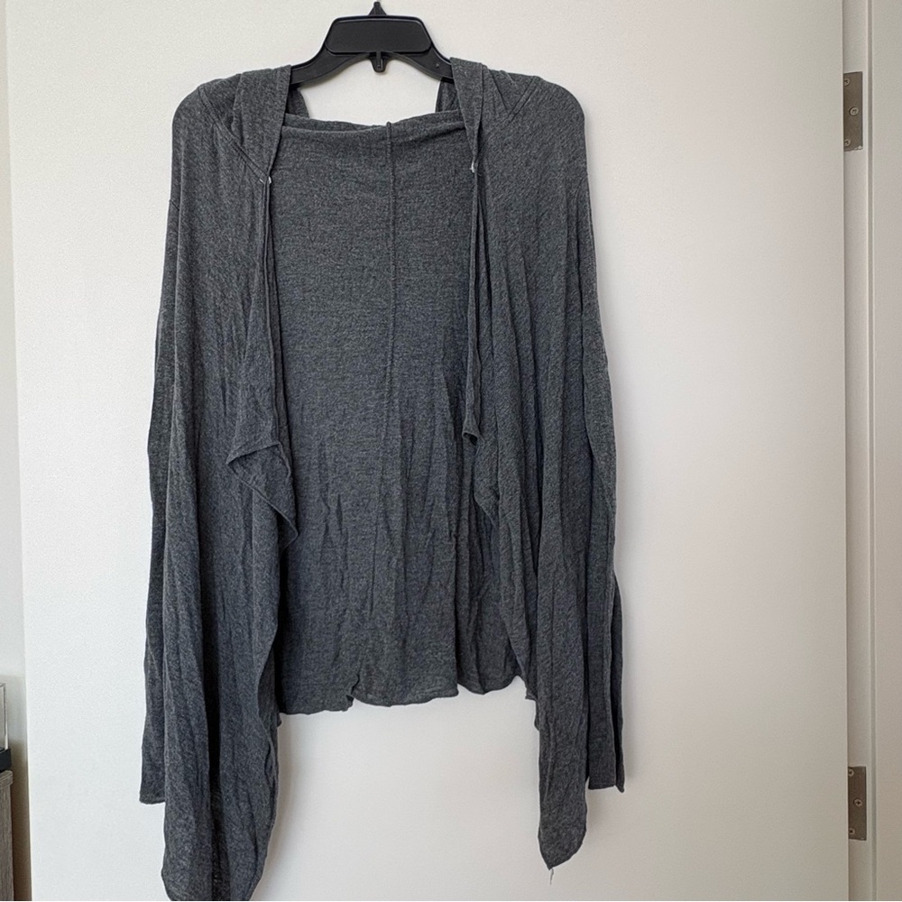Brandy Melville Waterfall Front Hooded lightweight Cardigan